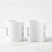 Typography Together Forever Love Birds His & Hers Coffee Mug Set (Side)