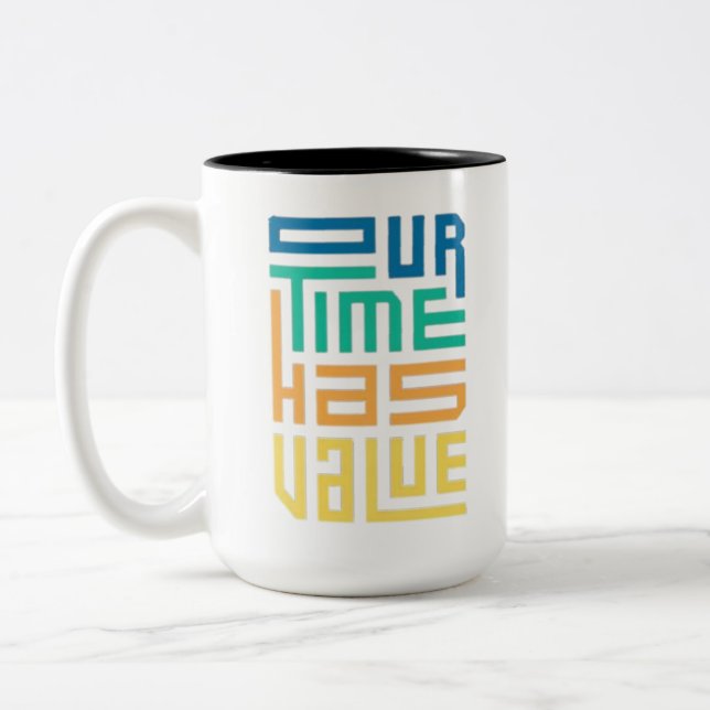 typography Two-Tone coffee mug (Left)