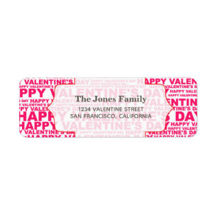 Typography Valentine's Day Label