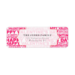 Typography Valentine's Day Label