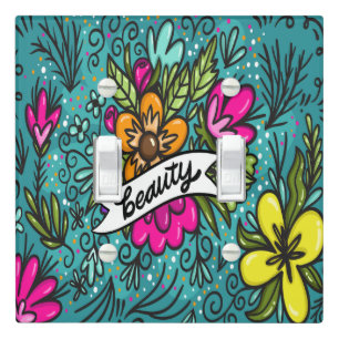 Typography, Vintage Style, Retro Vibe, Watercolor, Light Switch Cover