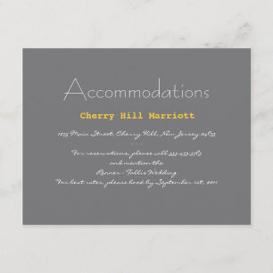 Typography Wedding Insert in Gray and Yellow