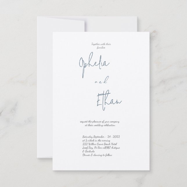 Typography wedding Invitation (Front)