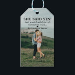 Typography Wedding Postponement Save The Date Gift Tags<br><div class="desc">Celebrate in style with these stylish and very trendy wedding save the date tags. This design is easy to personalize with your special event wording and your guests will be thrilled when they receive these fabulous tags.</div>