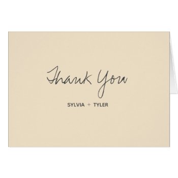 Typography Wedding Thank You Card by Holidayday at Zazzle