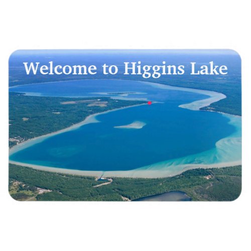 Typography Welcome to Higgins Lake Magnet