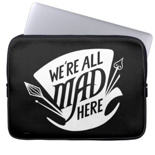 Typography We're all Mad 4 Laptop Sleeve