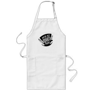 Typography We're all Mad Long Apron