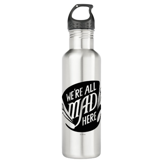 Typography | We're all Mad Stainless Steel Water Bottle (Front)