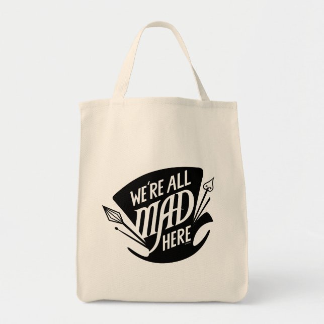 Typography | We're all Mad Tote Bag (Front)