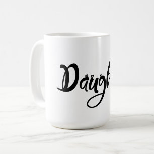 Typography with Cute Hearts Daughter Coffee Mug