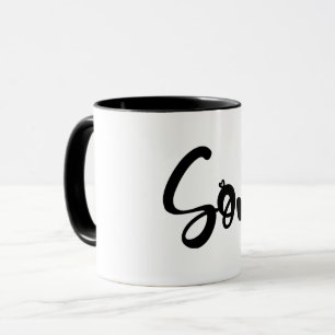 Typography with Cute Hearts Son Coffee Mug