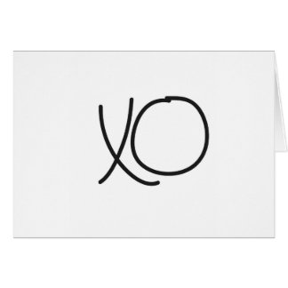 Typography XO hugs and kisses calligraphy Cards