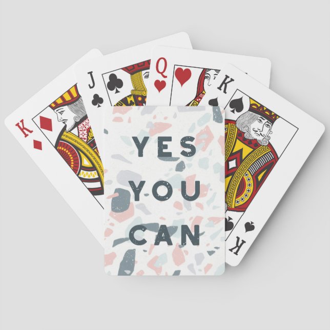 Typography - Yes You Can Poker Cards (Back)