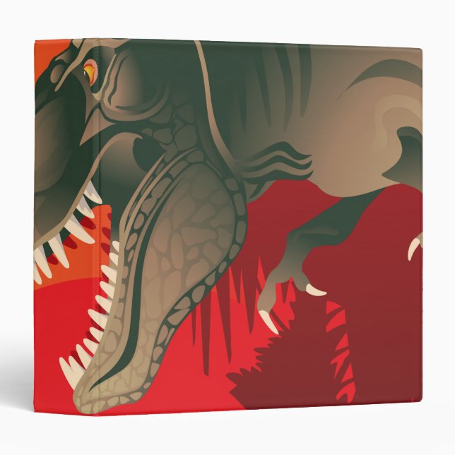 tyranasarus rex notebook 3 ring binder (Front/Spine)