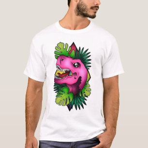 Tyranicorn Pink Dino - White T-Shirt