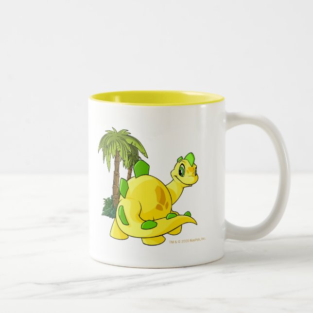 Tyrannian  yellow Chomby gazing Two-Tone Coffee Mug (Right)