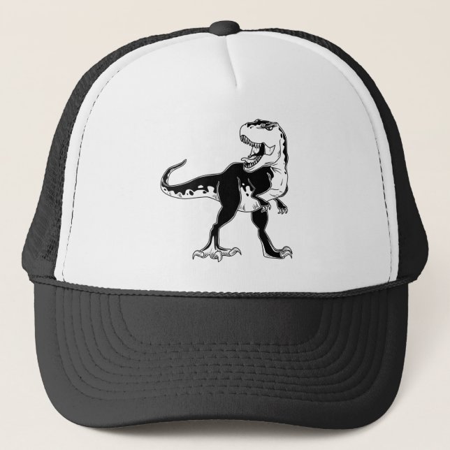 Tyrannosaur dinosaur trucker hat (Front)