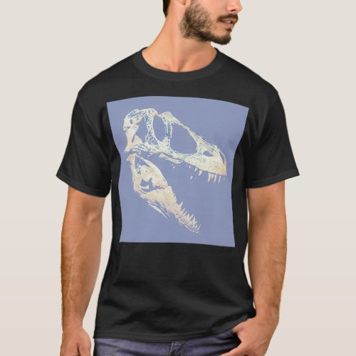 Tyrannosaur White Skull T_Shirt