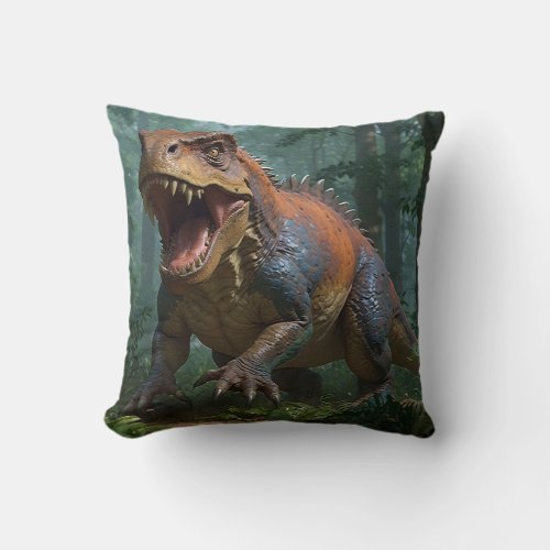 Tyrannosaurus Boss Fun  Throw Pillow
