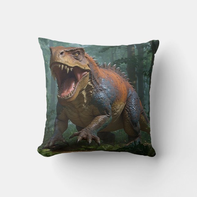 Tyrannosaurus "Boss" Fun  Throw Pillow (Front)