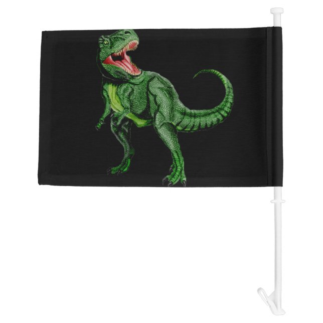 Tyrannosaurus Car Flag (Back)