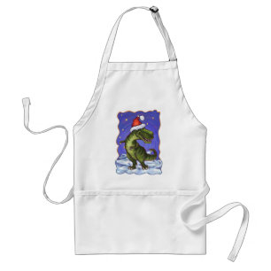 Tyrannosaurus Christmas Adult Apron