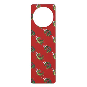 Tyrannosaurus Christmas Door Hanger