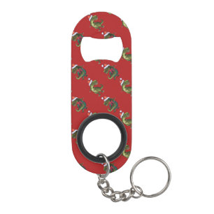 Tyrannosaurus Christmas Keychain Bottle Opener