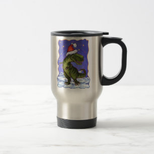 Tyrannosaurus Christmas Travel Mug
