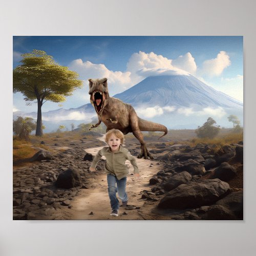 Tyrannosaurus Dinosaur Photography Background   Poster