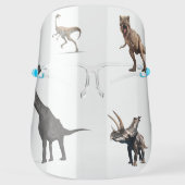 Tyrannosaurus Dinosaur Prehistoric Brachiosaurus Face Shield (Front)
