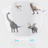 Tyrannosaurus Dinosaur Prehistoric Brachiosaurus Face Shield (Front w/Glasses)