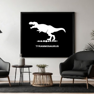 Tyrannosaurus Dinosaur Silhouette Poster