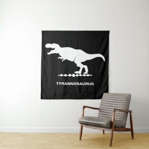 Tyrannosaurus Dinosaur Silhouette Tapestry