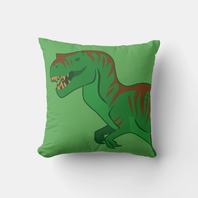 Tyrannosaurus (Face) Throw Pillow (Front)