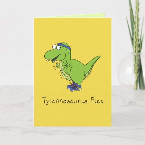 Tyrannosaurus Flex T Rex Funny Greeting Card