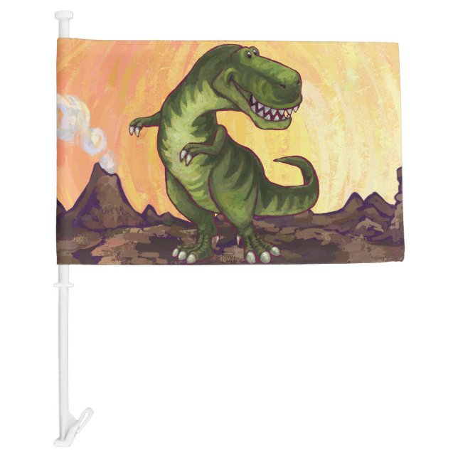 Tyrannosaurus Gifts & Accessories Car Flag (Front)