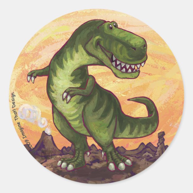 Tyrannosaurus Gifts & Accessories Classic Round Sticker (Front)