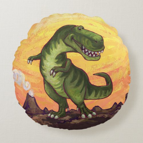 Tyrannosaurus Gifts  Accessories Round Pillow