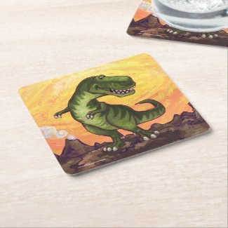 Tyrannosaurus Gifts & Accessories Square Paper Coaster