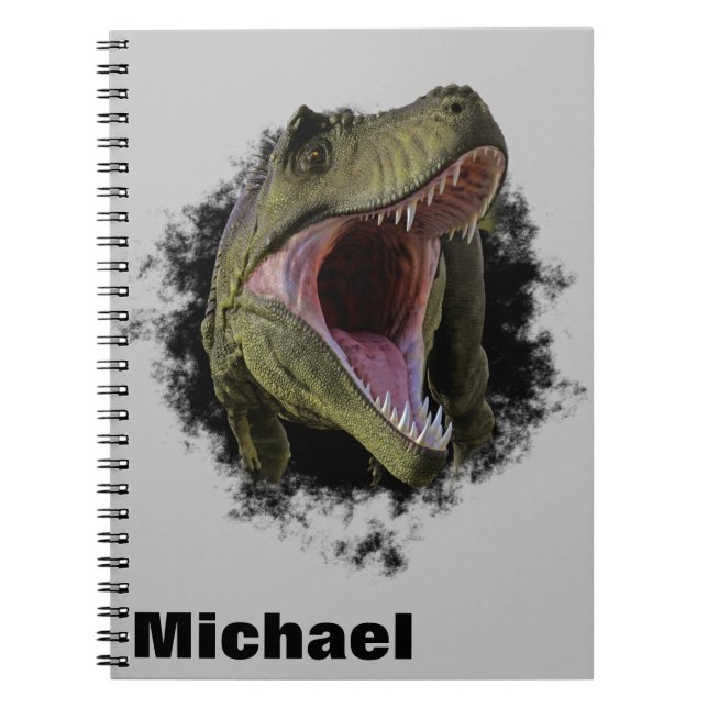 Tyrannosaurus Hole Personalized Dinosaur Notebook (Front)