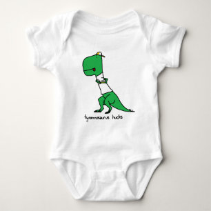 tyrannosaurus hucks baby bodysuit