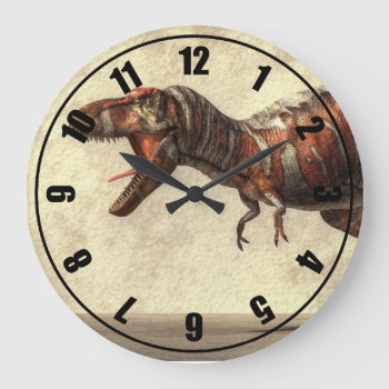 Tyrannosaurus Large Clock by ArtOfDanielEskridge at Zazzle