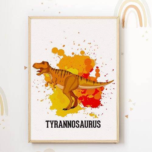 Tyrannosaurus Nursery Print Trex Kids Room Poster