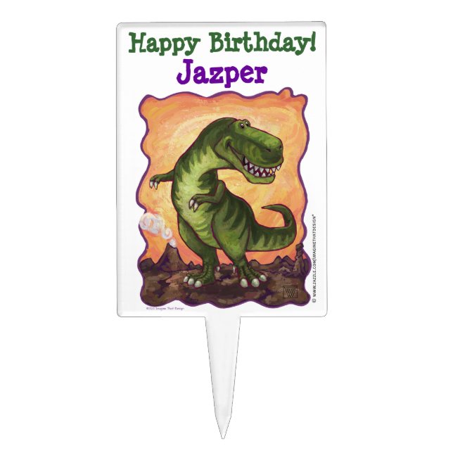 Tyrannosaurus Party Center Cake Topper (Front)
