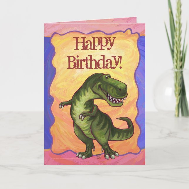 Tyrannosaurus Party Center Card (Front)