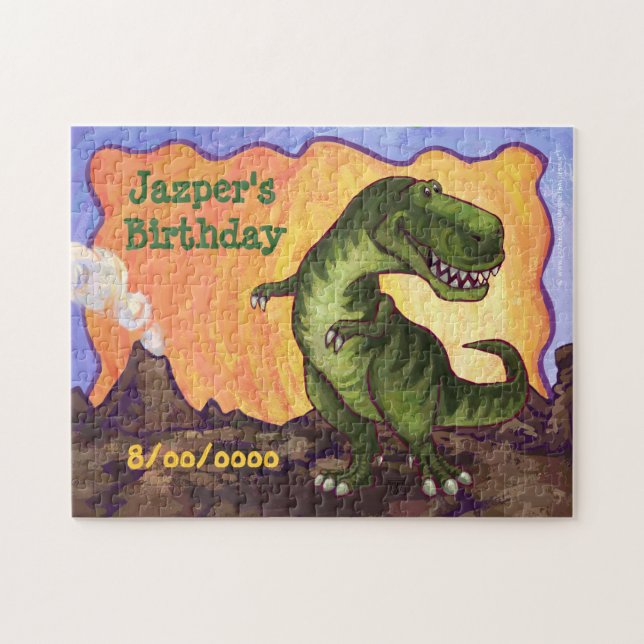Tyrannosaurus Party Center Jigsaw Puzzle (Horizontal)