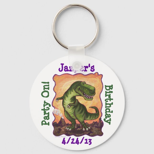 Tyrannosaurus Party Center Keychain (Front)