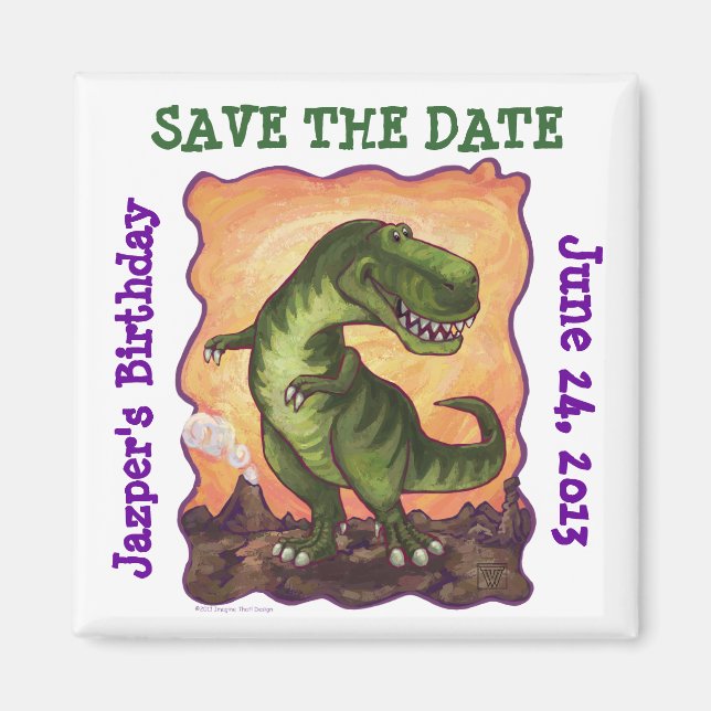 Tyrannosaurus Party Center Magnet (Front)